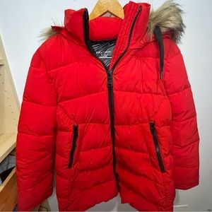 Vince Camuto XL Red Down Parka Jacket Coat